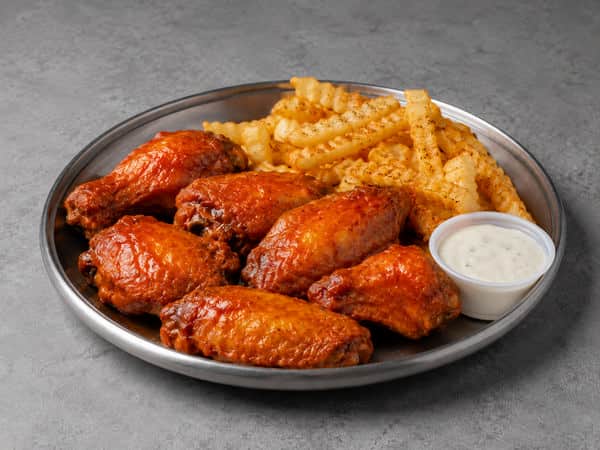 6 Wings + Fries wing platter